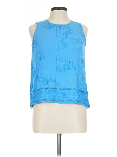 Pre-owned Daniel Rainn Sleeveless Blouse In Blue