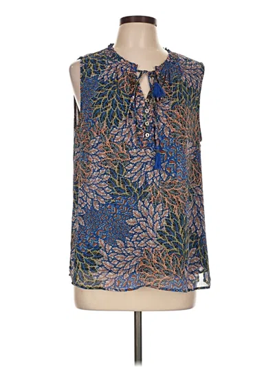 Pre-owned Daniel Rainn Sleeveless Blouse In Blue