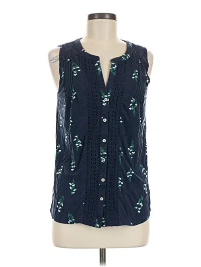 Pre-owned Daniel Rainn Sleeveless Blouse In Blue