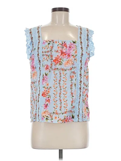 Pre-owned Daniel Rainn Sleeveless Blouse In Blue