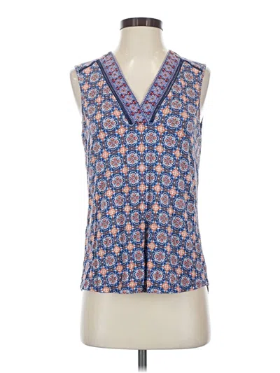 Pre-owned Daniel Rainn Sleeveless Blouse In Blue