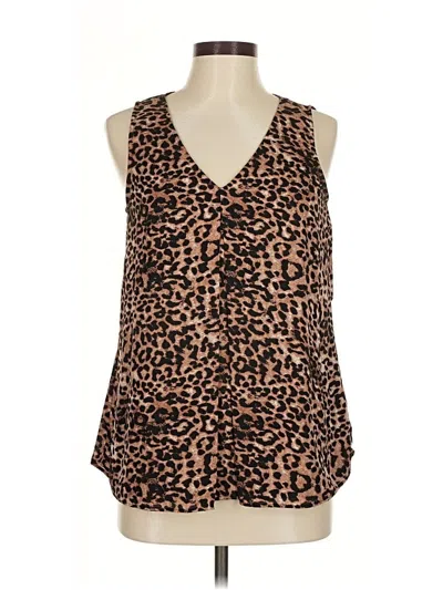 Pre-owned Daniel Rainn Sleeveless Blouse In Brown