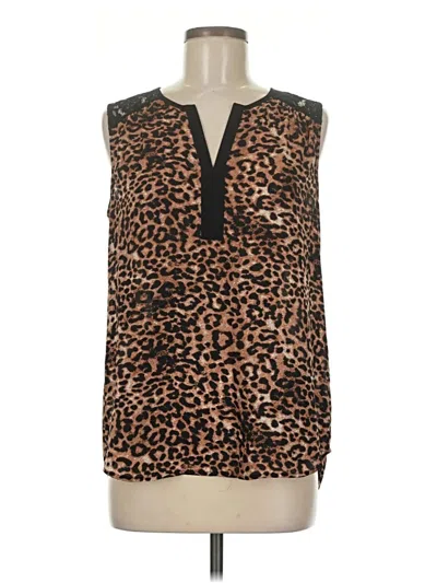 Pre-owned Daniel Rainn Sleeveless Blouse In Brown