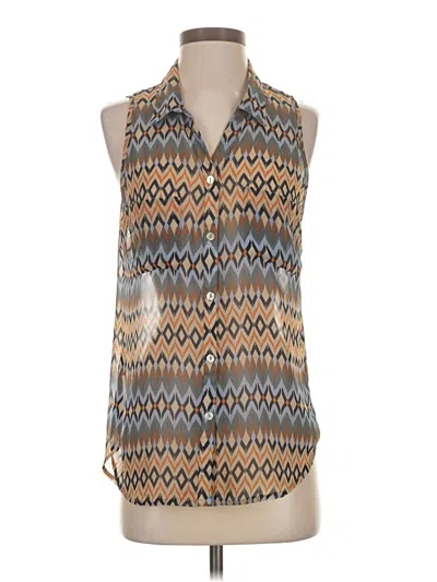 Pre-owned Daniel Rainn Sleeveless Blouse In Brown