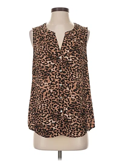 Pre-owned Daniel Rainn Sleeveless Blouse In Brown