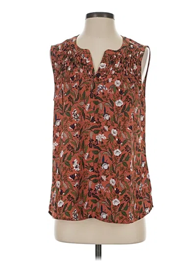 Pre-owned Daniel Rainn Sleeveless Blouse In Brown