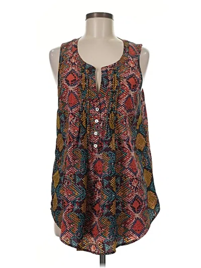 Pre-owned Daniel Rainn Sleeveless Blouse In Brown