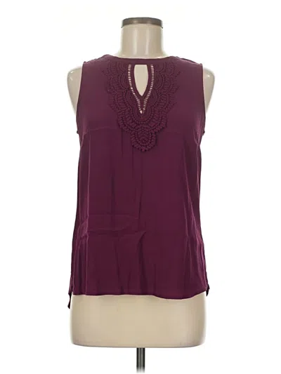 Pre-owned Daniel Rainn Sleeveless Blouse In Burgundy