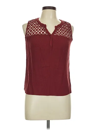 Pre-owned Daniel Rainn Sleeveless Blouse In Burgundy