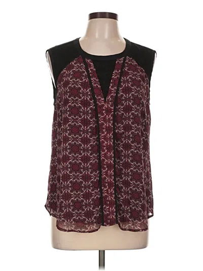 Pre-owned Daniel Rainn Sleeveless Blouse In Burgundy