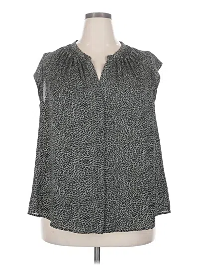 Pre-owned Daniel Rainn Sleeveless Blouse In Gray