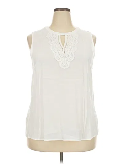Pre-owned Daniel Rainn Sleeveless Blouse In Ivory
