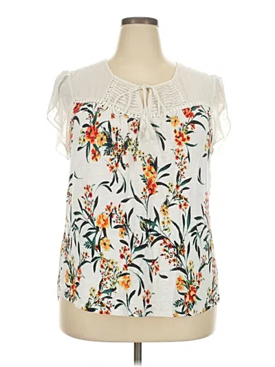 Pre-owned Daniel Rainn Sleeveless Blouse In Ivory