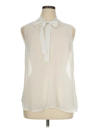 Pre-owned Daniel Rainn Sleeveless Blouse In Ivory
