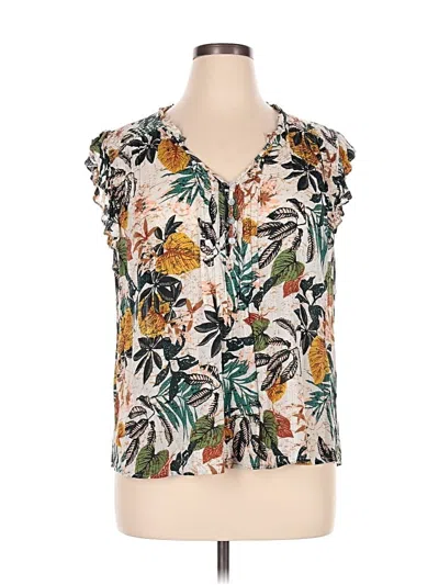Pre-owned Daniel Rainn Sleeveless Blouse In Ivory