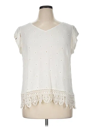 Pre-owned Daniel Rainn Sleeveless Blouse In Ivory