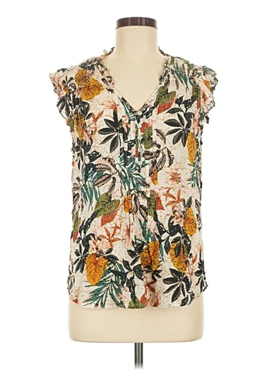 Pre-owned Daniel Rainn Sleeveless Blouse In Ivory
