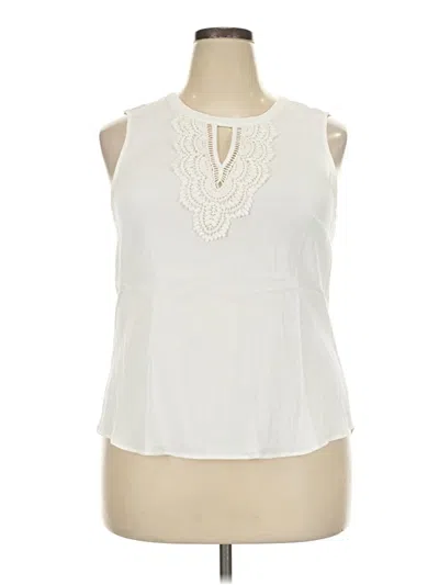 Pre-owned Daniel Rainn Sleeveless Blouse In Ivory
