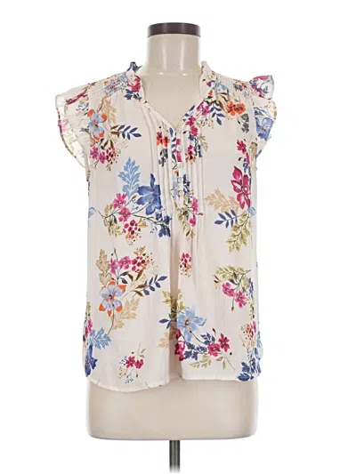 Pre-owned Daniel Rainn Sleeveless Blouse In Ivory