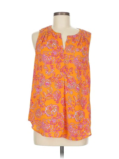 Pre-owned Daniel Rainn Sleeveless Blouse In Orange