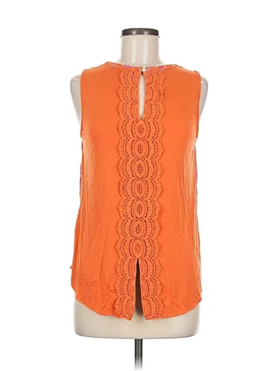 Pre-owned Daniel Rainn Sleeveless Blouse In Orange