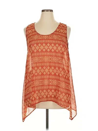 Pre-owned Daniel Rainn Sleeveless Blouse In Orange