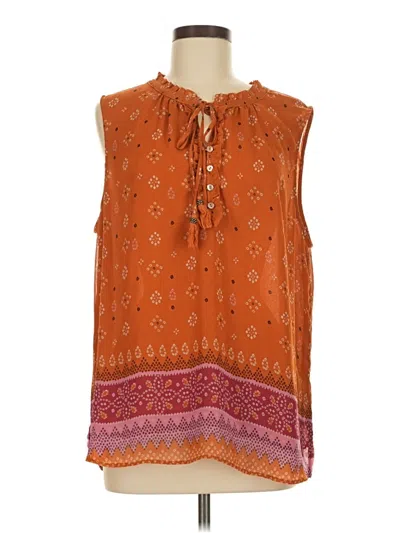 Pre-owned Daniel Rainn Sleeveless Blouse In Orange