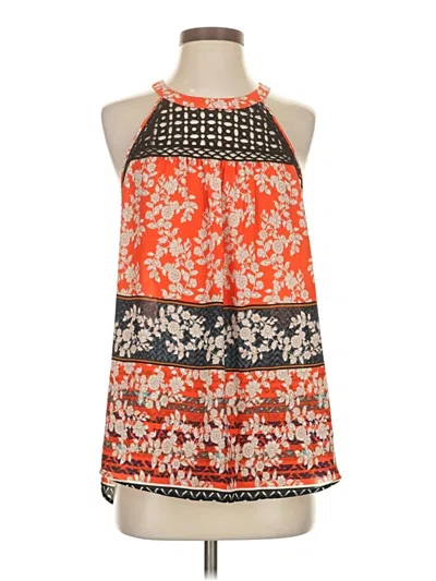 Pre-owned Daniel Rainn Sleeveless Blouse In Orange