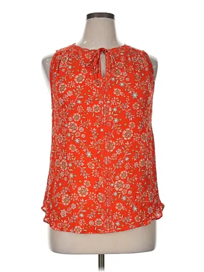Pre-owned Daniel Rainn Sleeveless Blouse In Orange