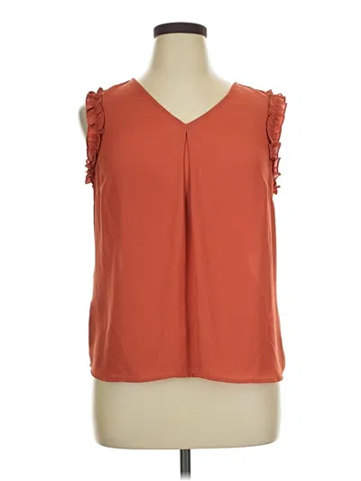 Pre-owned Daniel Rainn Sleeveless Blouse In Orange