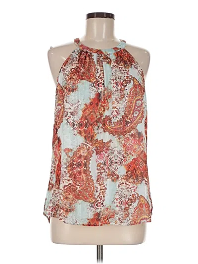 Pre-owned Daniel Rainn Sleeveless Blouse In Orange