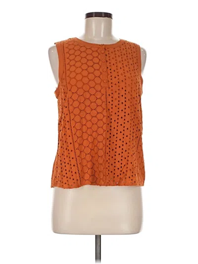 Pre-owned Daniel Rainn Sleeveless Blouse In Orange