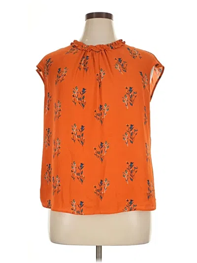 Pre-owned Daniel Rainn Sleeveless Blouse In Orange
