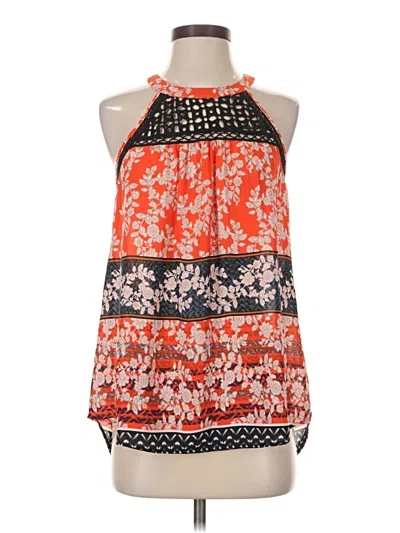 Pre-owned Daniel Rainn Sleeveless Blouse In Orange