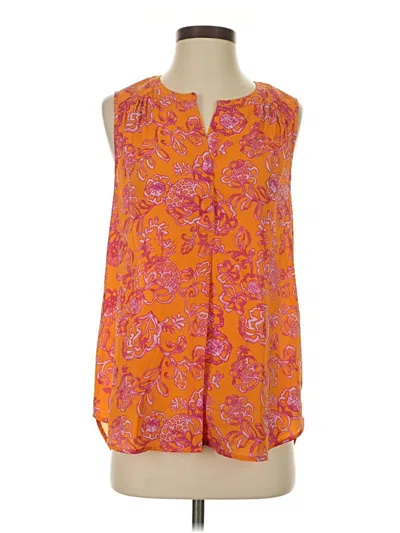 Daniel Rainn Sleeveless Blouse In Orange
