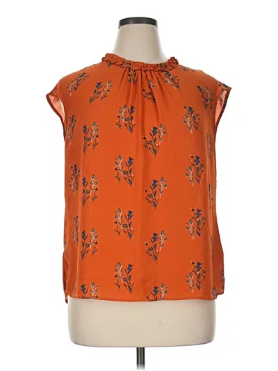 Pre-owned Daniel Rainn Sleeveless Blouse In Orange