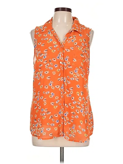 Pre-owned Daniel Rainn Sleeveless Blouse In Orange