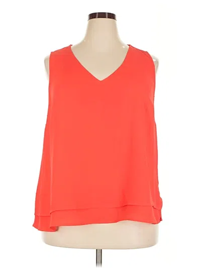 Pre-owned Daniel Rainn Sleeveless Blouse In Orange