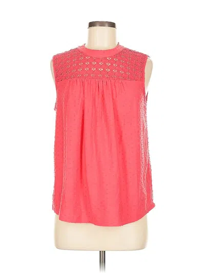 Pre-owned Daniel Rainn Sleeveless Blouse In Red