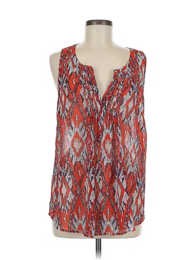 Pre-owned Daniel Rainn Sleeveless Blouse In Red