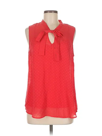 Pre-owned Daniel Rainn Sleeveless Blouse In Red