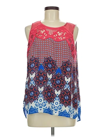 Pre-owned Daniel Rainn Sleeveless Blouse In Red