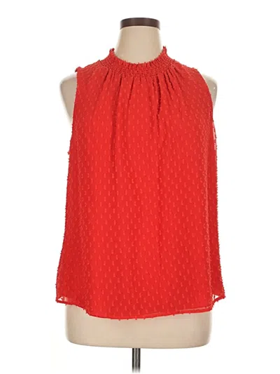 Pre-owned Daniel Rainn Sleeveless Blouse In Red