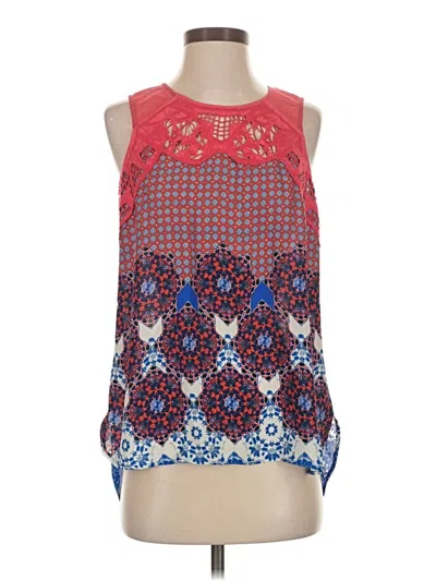 Pre-owned Daniel Rainn Sleeveless Blouse In Red