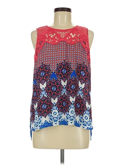 Pre-owned Daniel Rainn Sleeveless Blouse In Red