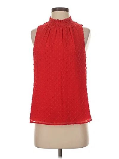 Pre-owned Daniel Rainn Sleeveless Blouse In Red