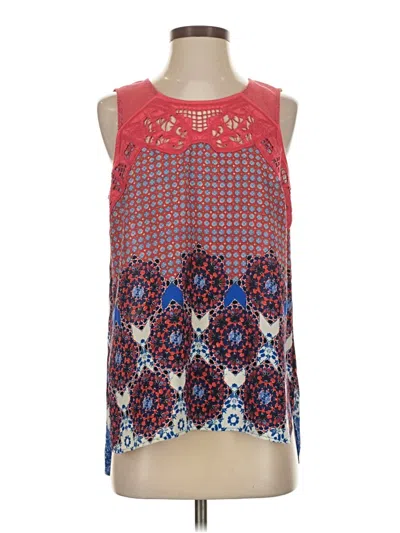 Pre-owned Daniel Rainn Sleeveless Blouse In Red