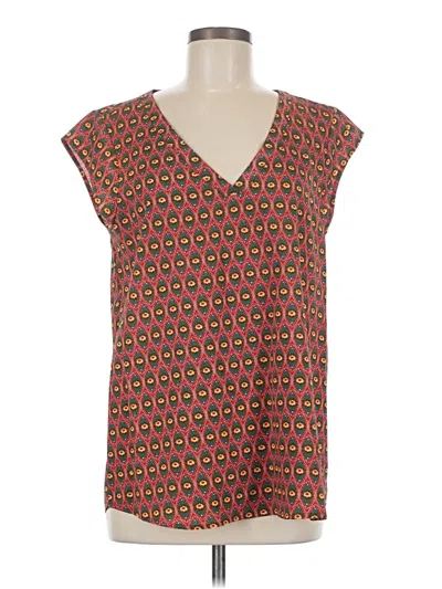 Pre-owned Daniel Rainn Sleeveless Blouse In Red