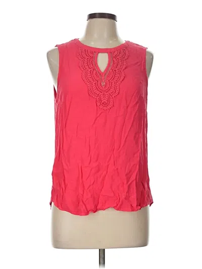 Pre-owned Daniel Rainn Sleeveless Blouse In Red