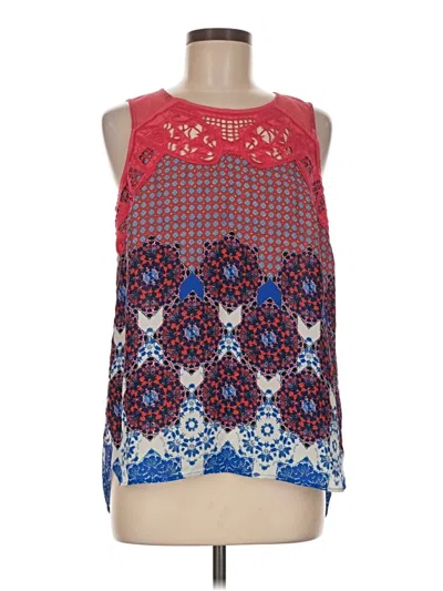 Pre-owned Daniel Rainn Sleeveless Blouse In Red
